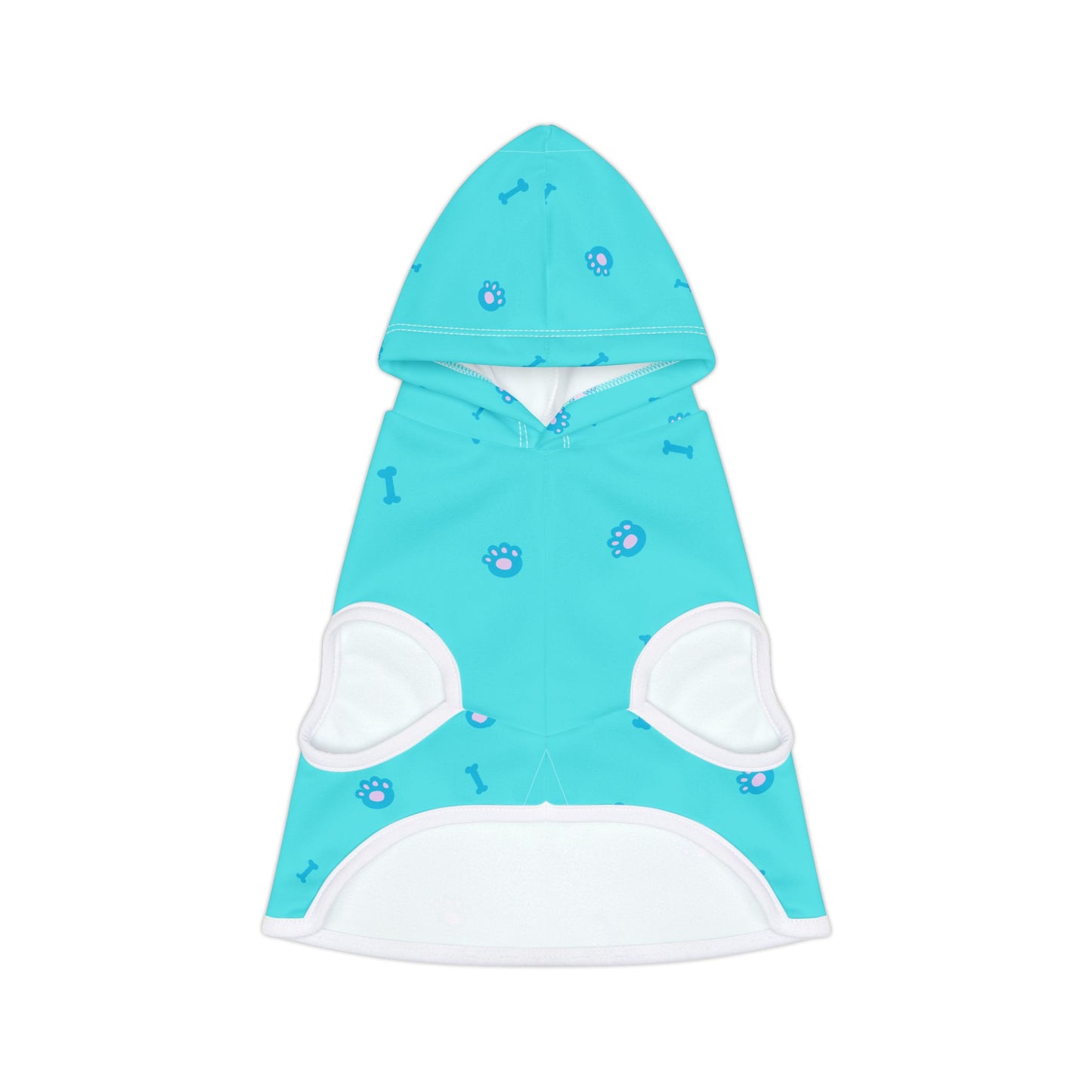 Pet Hoodie Blue Paws and Bones