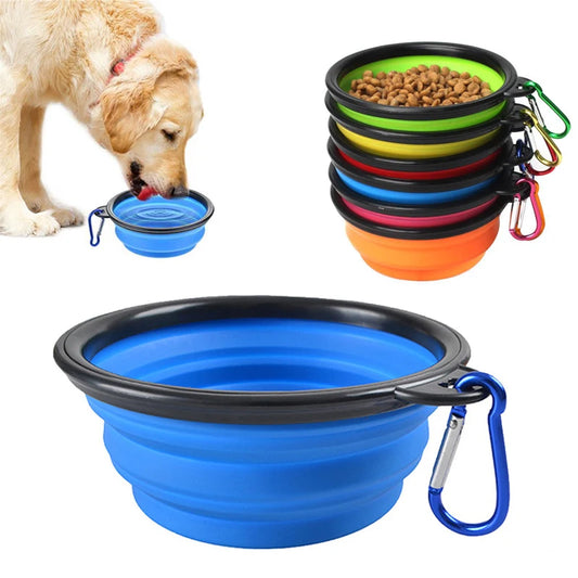 Collapsable Silicone Dog Feeder Bowl