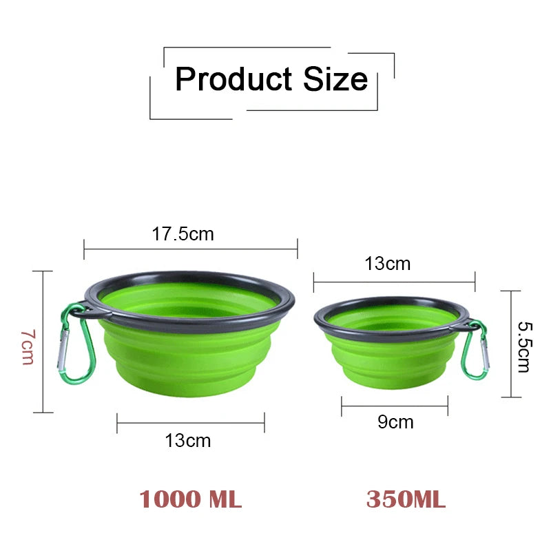 Collapsable Silicone Dog Feeder Bowl