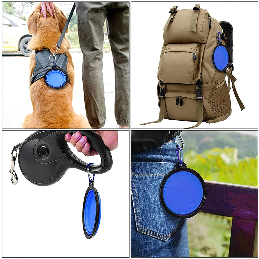 Collapsable Silicone Dog Feeder Bowl