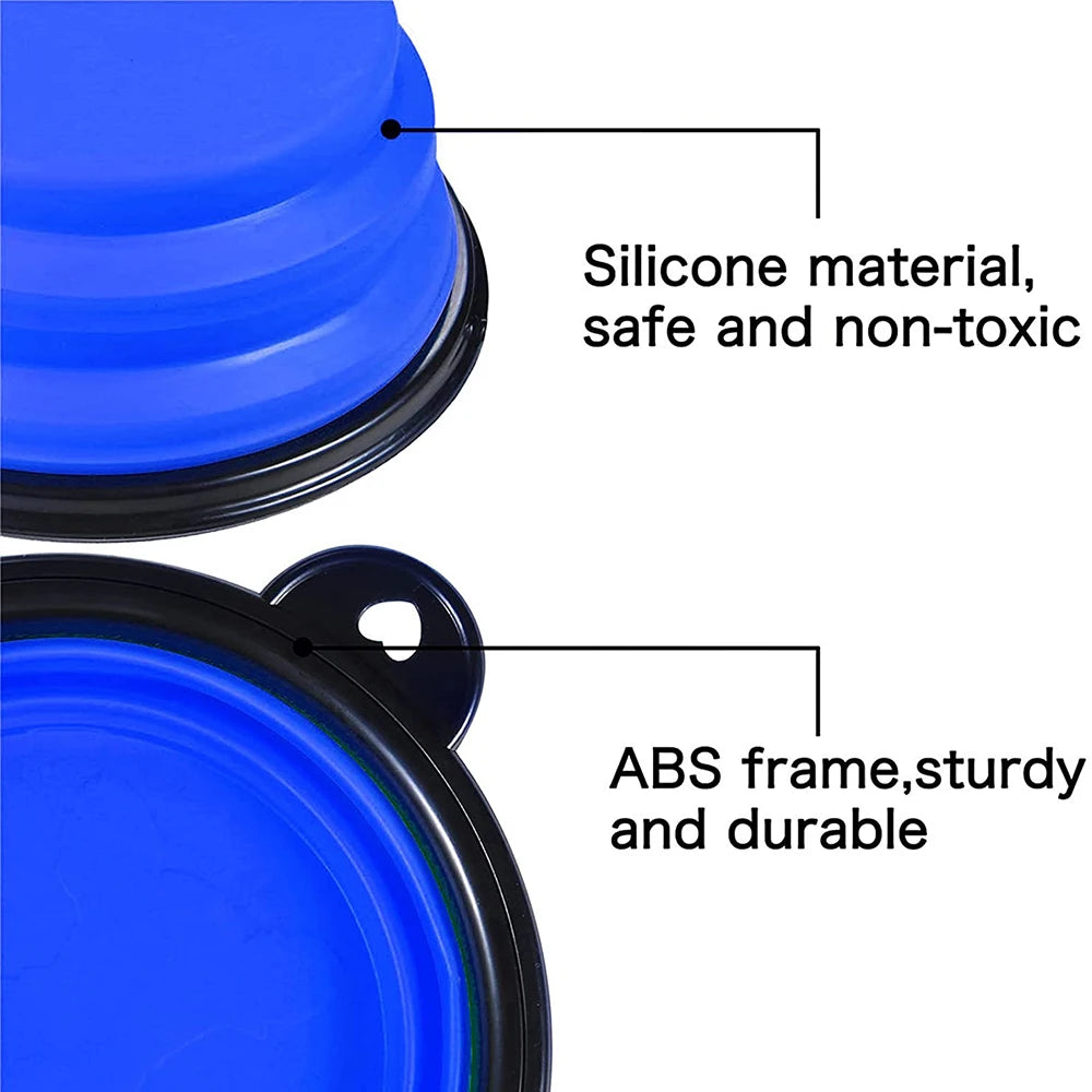 Collapsable Silicone Dog Feeder Bowl