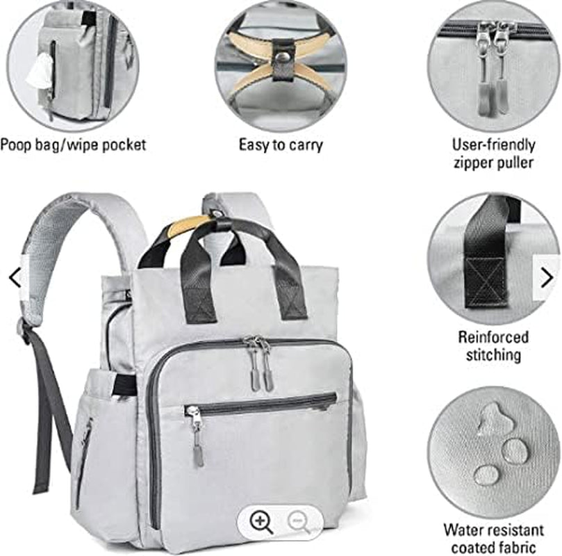 Dog Supply Organizer - Pet Travel Kit - Dog Organizer Backpack- Waterproof Backpack - Dog Bowls - Food Canister
