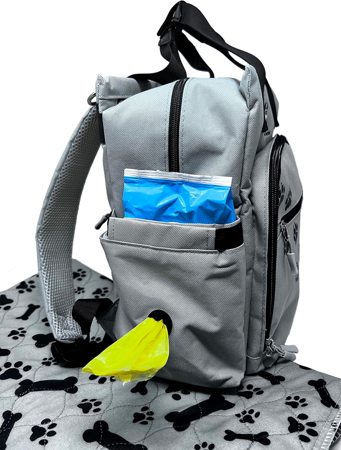 Dog Supply Organizer - Pet Travel Kit - Dog Organizer Backpack- Waterproof Backpack - Dog Bowls - Food Canister