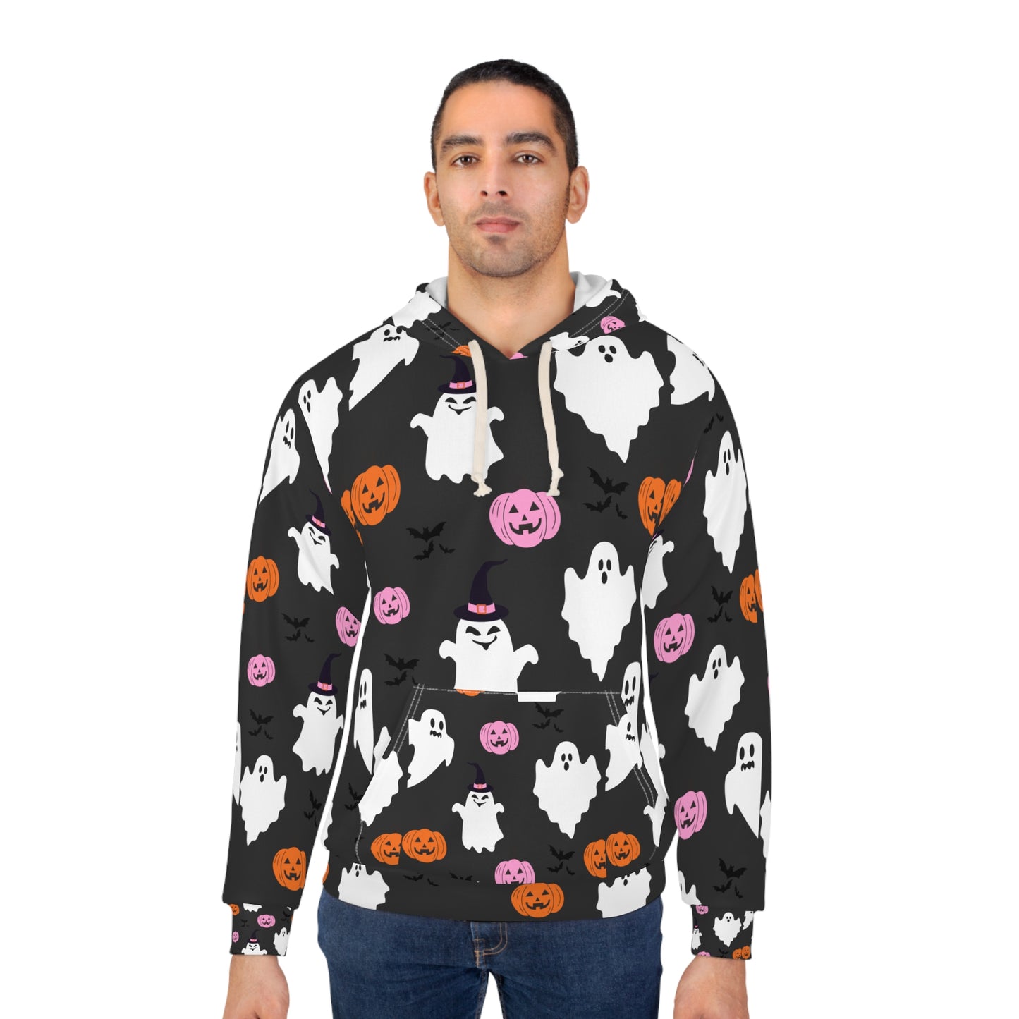 Halloween Ghost Hoodie, Unisex Pullover Sweatshirt