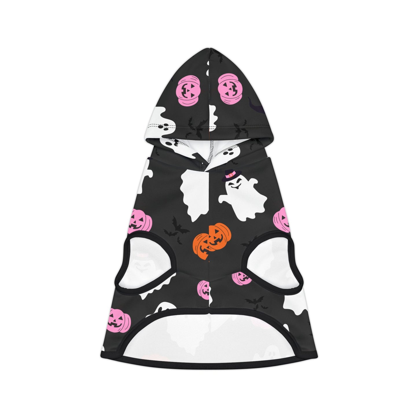 Halloween Pet Hoodie with Ghosts & Pumpkins