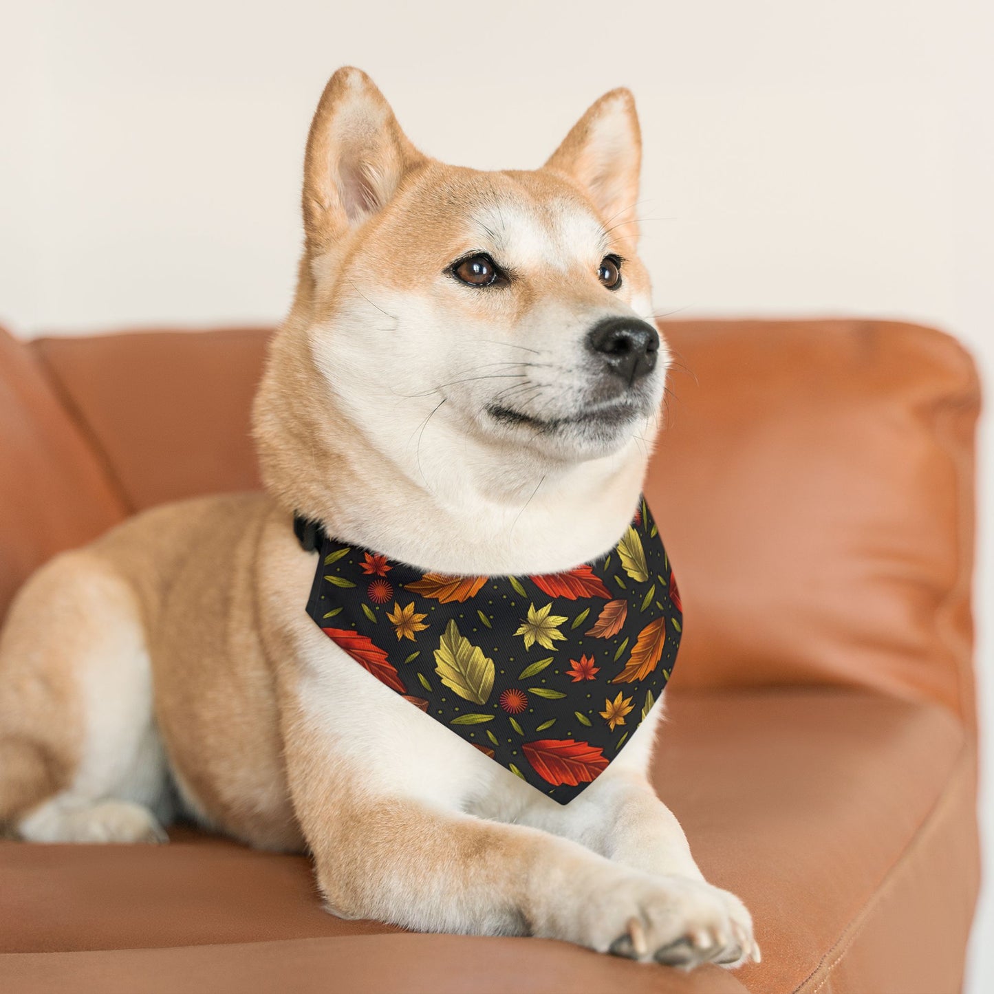 Autumn Leaves Pet Bandana Collar