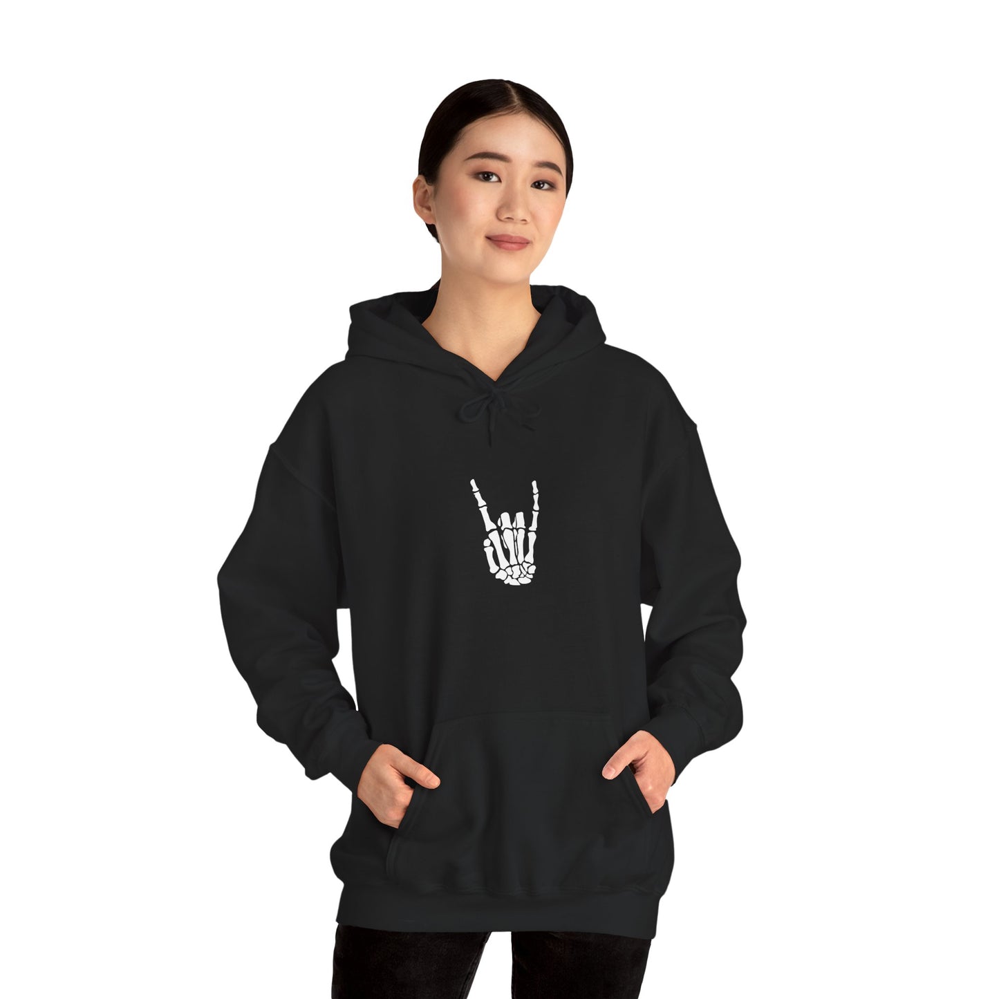 Rock On Skeleton Hand Hoodie
