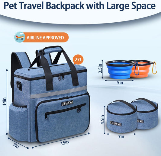 Dog Travel Bag,Dog Travel Backpack Pet Supplies Tote Bag Weekend Dog Backpack