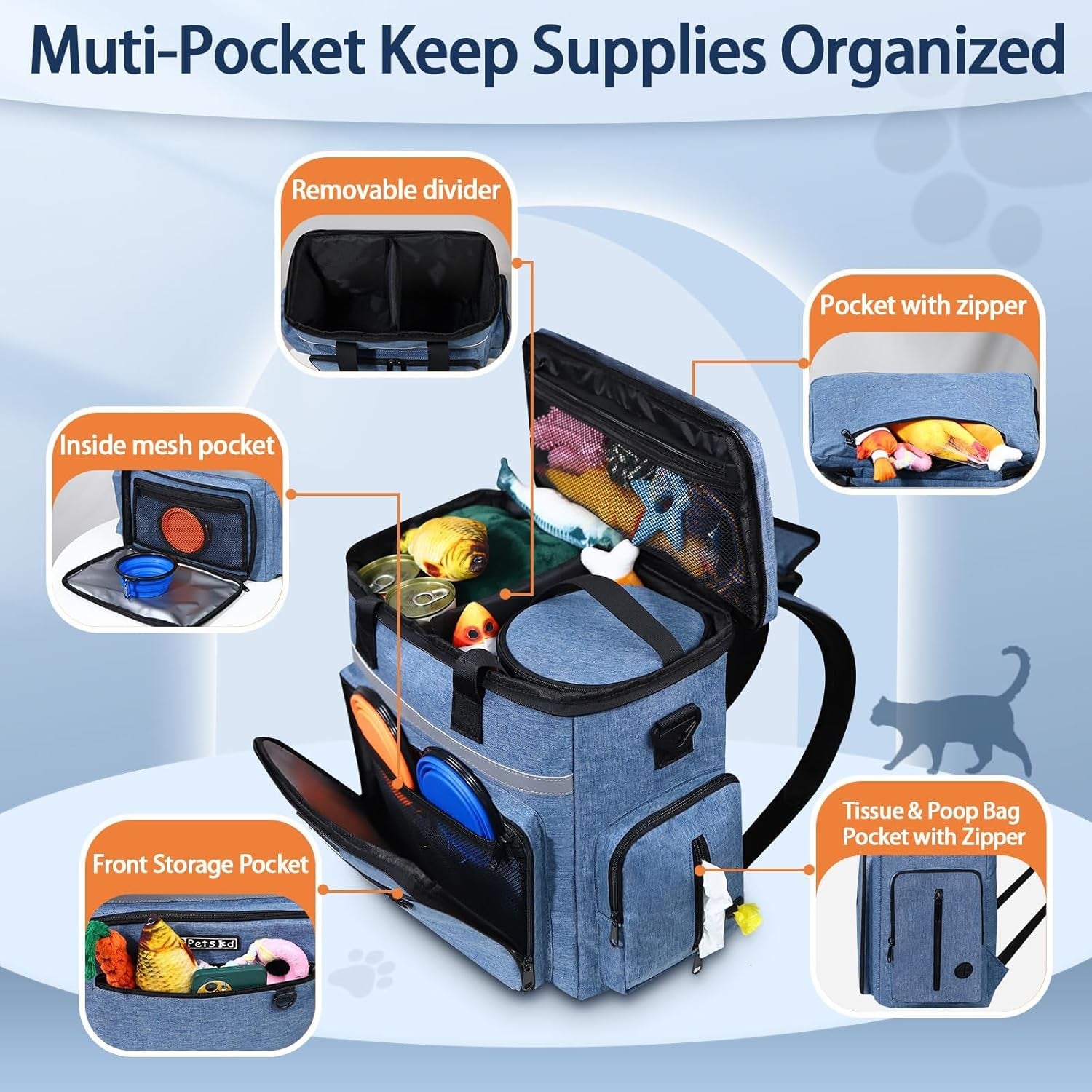 Dog Travel Bag,Dog Travel Backpack Pet Supplies Tote Bag Weekend Dog Backpack