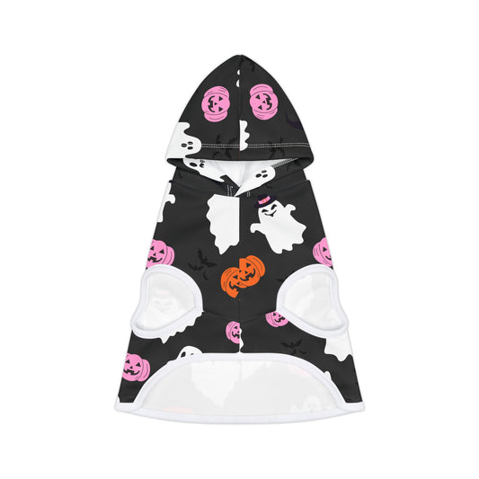 Halloween Pet Hoodie with Ghosts & Pumpkins